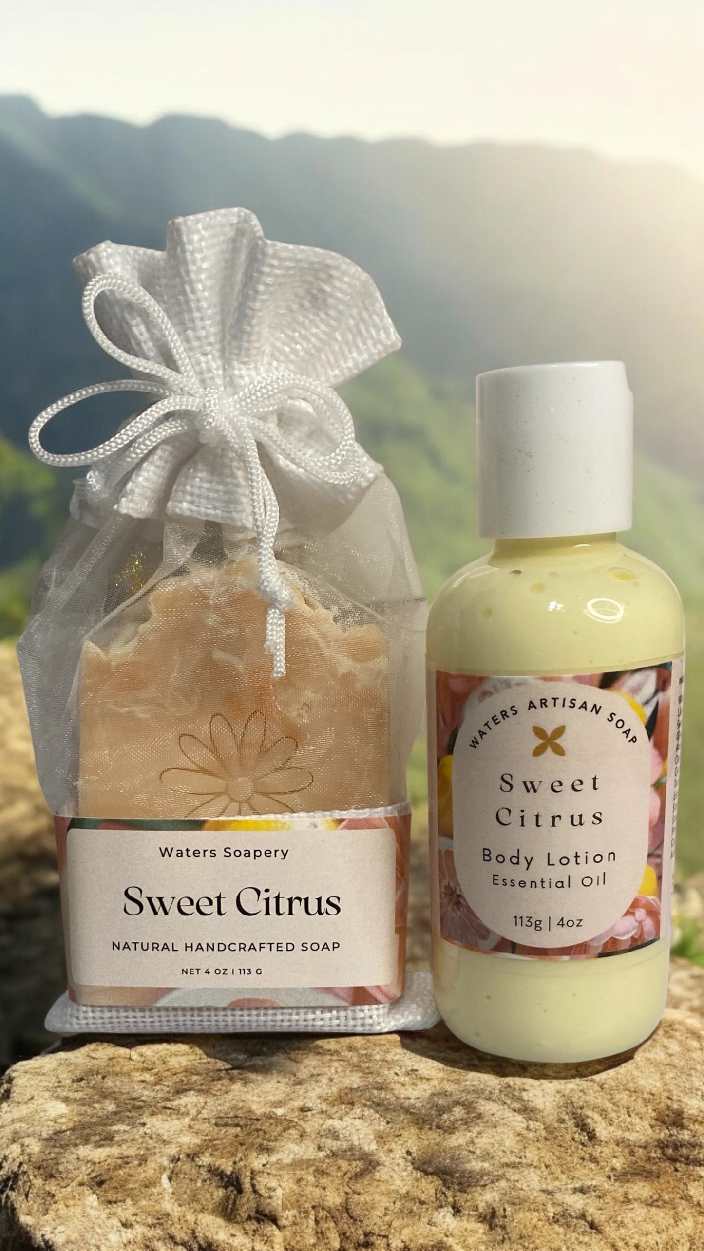 ARTISAN SOAP Sweet Citrus Handmade Soap Bar Natural Clay Essential Oil Aromatherapy Skincare