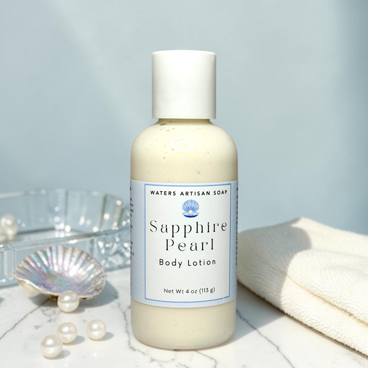 Body Lotion Sapphire Pearl – Vegan Body Lotion – Handmade with Shea Butter & Aloe Vera