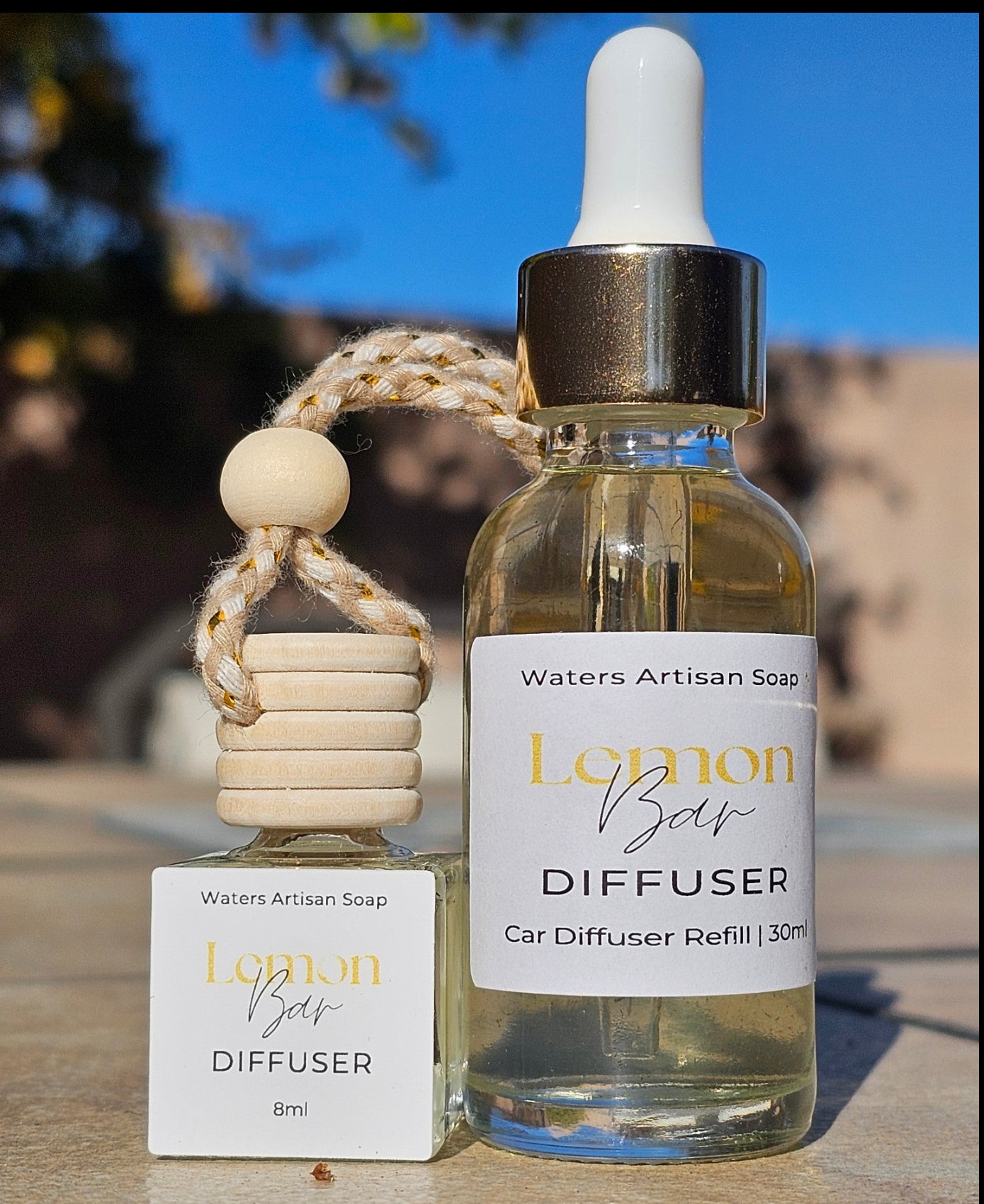 Premium Car Freshener Luxury Glass Diffuser Wooden Cap Design Lemon Bar Scent Daily Driver Essential Vehicle Interior Upgrade Natural Fragrance Experience Elegant Accessory Collection Long Lasting Aroma Citrus Notes Honey Undertones