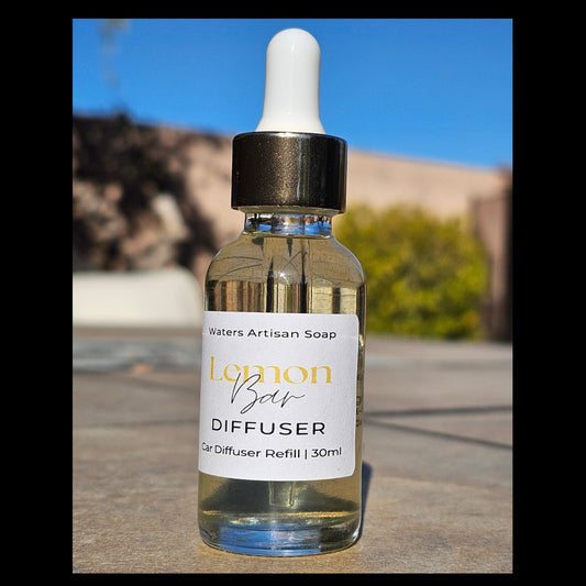 Lemon Bar Fragrance Car Diffuser Premium Glass Bottle Elegant Wooden Cap Design Natural Citrus Scent Luxury Vehicle Freshener Daily Commute Essential Interior Atmosphere Enhancer Sweet Honey Notes Fresh Driving Experience Long Lasting Aroma