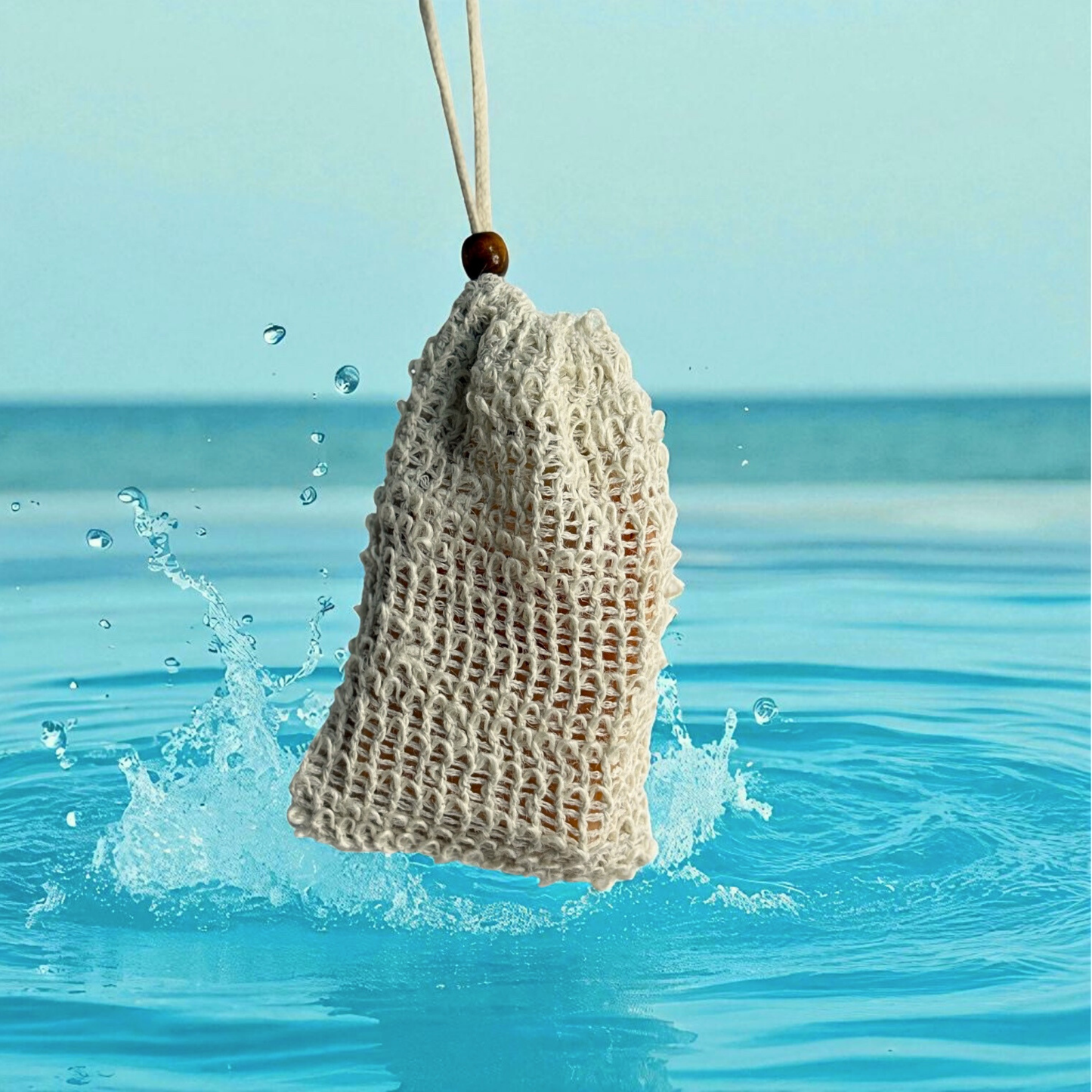 SISAL SOAP SAVER Natural Soap Saver Bag Eco Bathroom Accessory Zero Waste Shower Essential Exfoliating Sisal Pouch