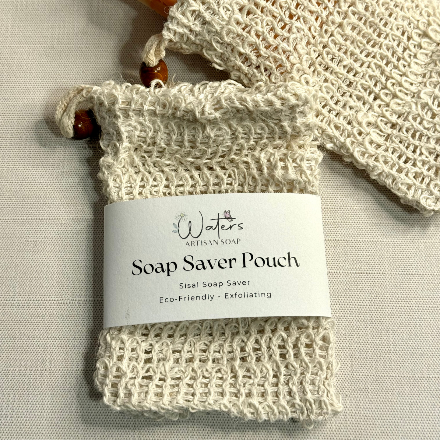 SISAL SOAP SAVER Natural Soap Saver Bag Eco Bathroom Accessory Zero Waste Shower Essential Exfoliating Sisal Pouch