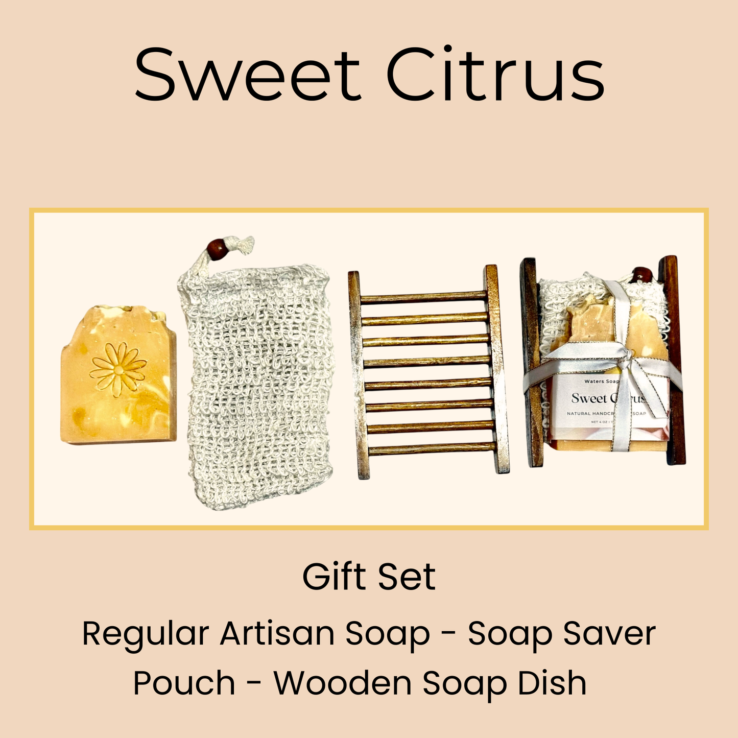 Vegan Soap Gift Set – Handmade Natural Bath Collection with Wooden Rack
