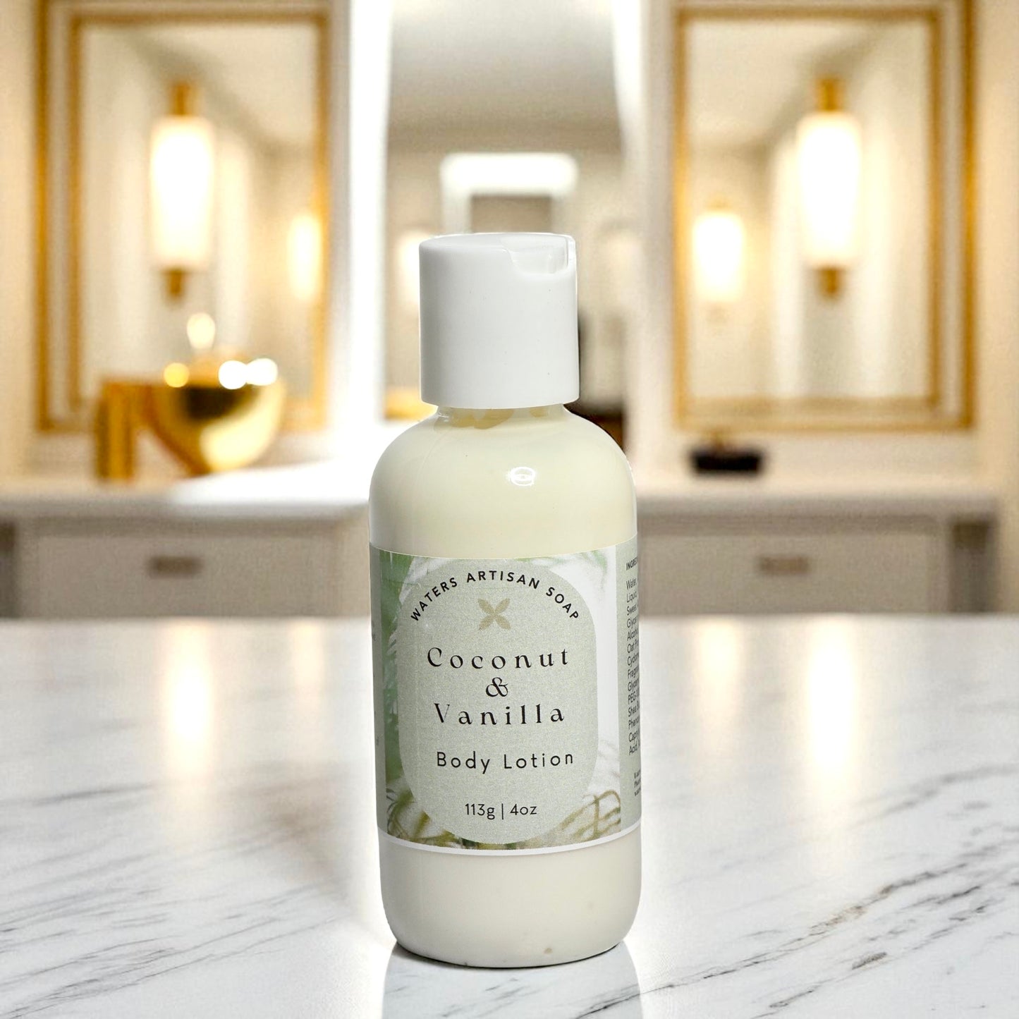 BODY CARE LOTION Coconut & Vanilla Lotion Handcrafted Premium Luxury Skincare Vegan Bath Products