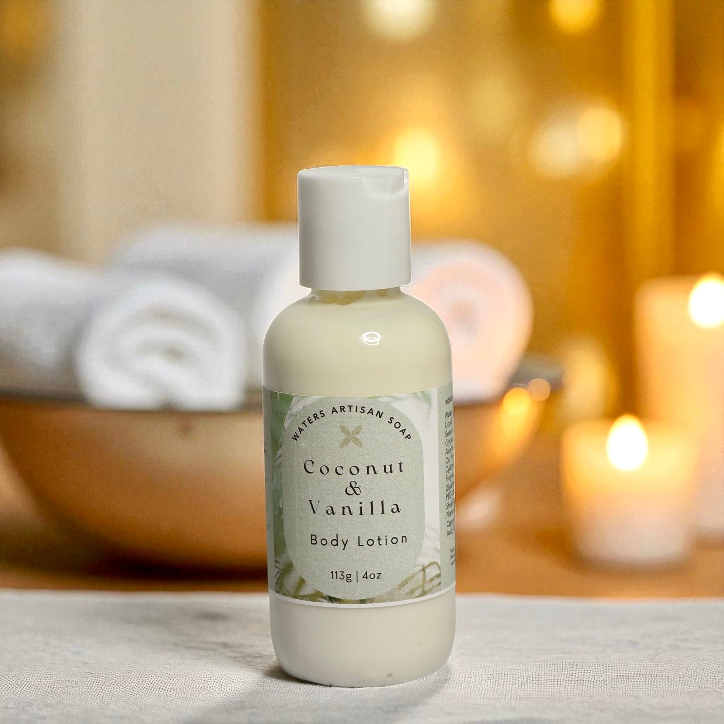 BODY CARE LOTION Coconut & Vanilla Lotion Handcrafted Premium Luxury Skincare Vegan Bath Products