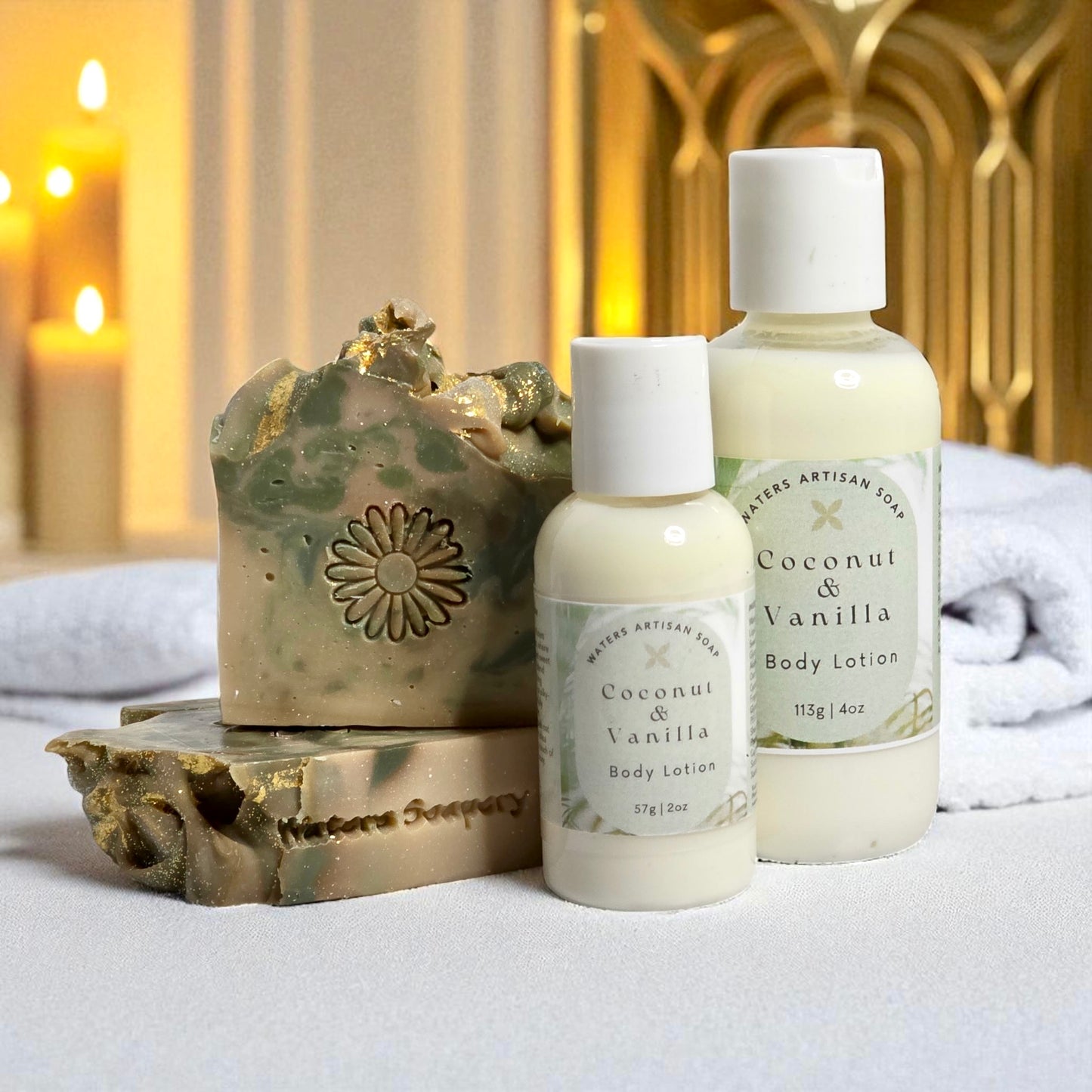 BODY CARE LOTION Coconut & Vanilla Lotion Handcrafted Premium Luxury Skincare Vegan Bath Products