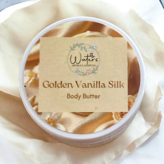 BODY BUTTER WHIPPED - Golden Vanilla Silk | 6 oz Luxury Moisturizer