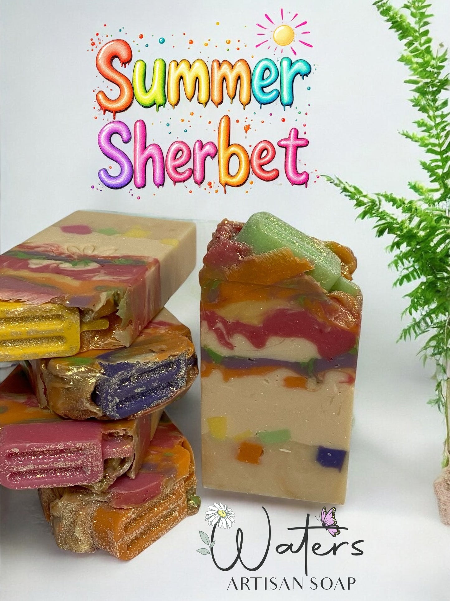 ARTISAN SOAP - Summer Sherbet 🌈🍧 |   Refreshing Citrus & Fruits