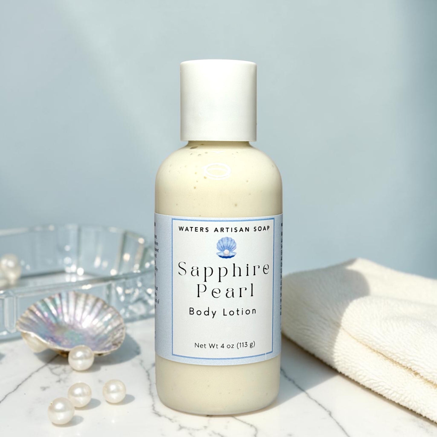 Body Lotion Sapphire Pearl – Vegan Body Lotion – Handmade with Shea Butter & Aloe Vera
