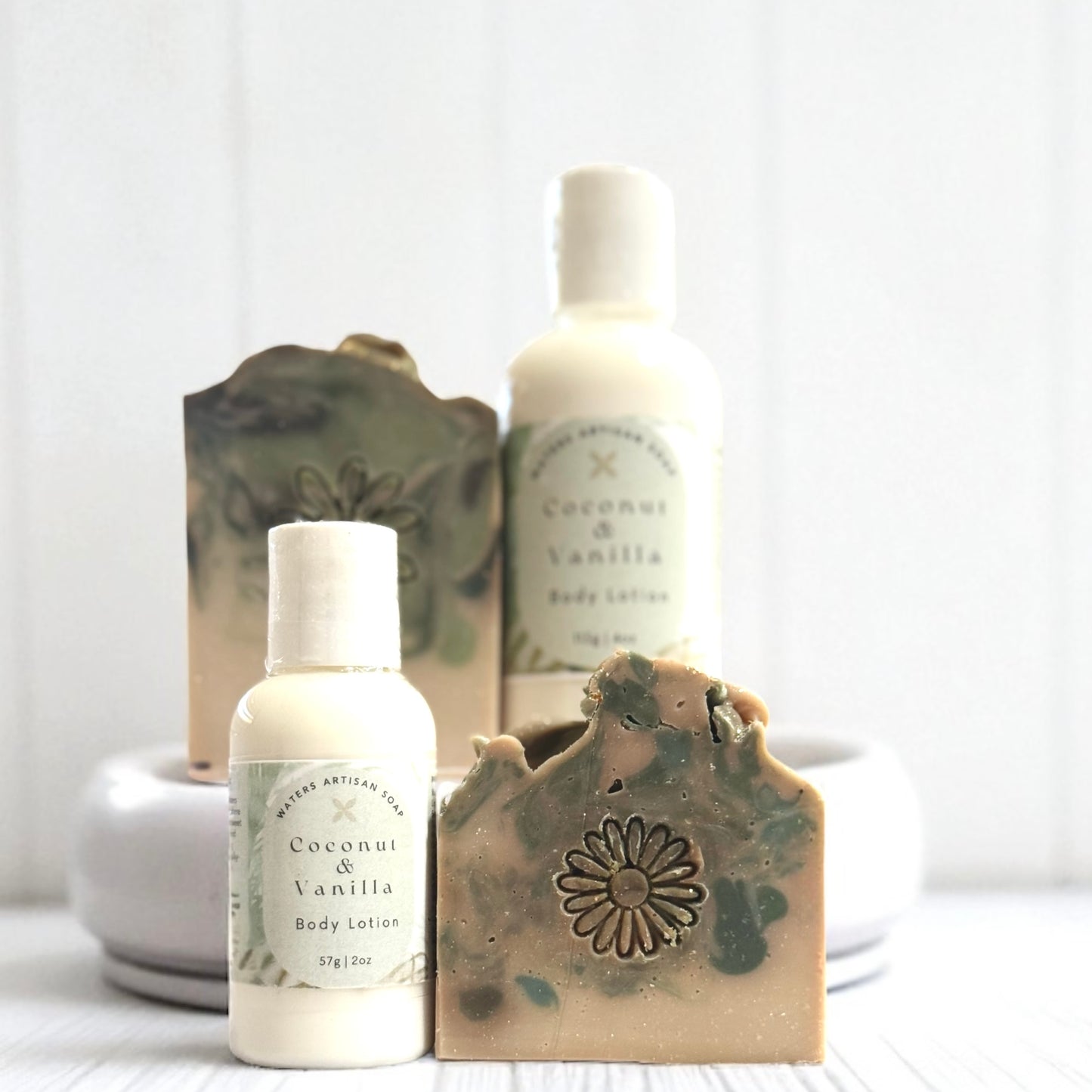 ARTISAN SOAP Coconut Vanilla Handmade Vegan Soap Bar Tropical Bath Luxury Gift