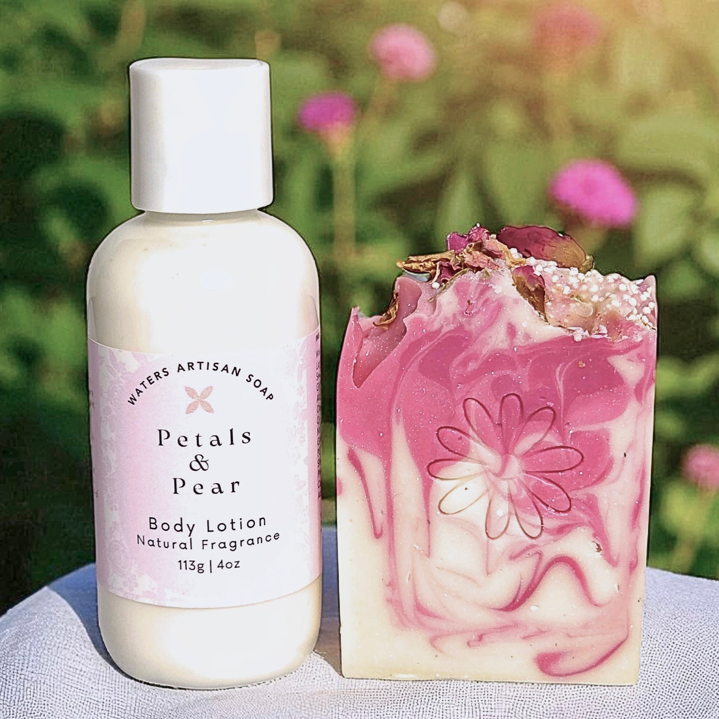 BODY CARE LOTION Petals & Pear Natural Body Lotion Skin Care Product Self Beauty Treatment Moisturizer