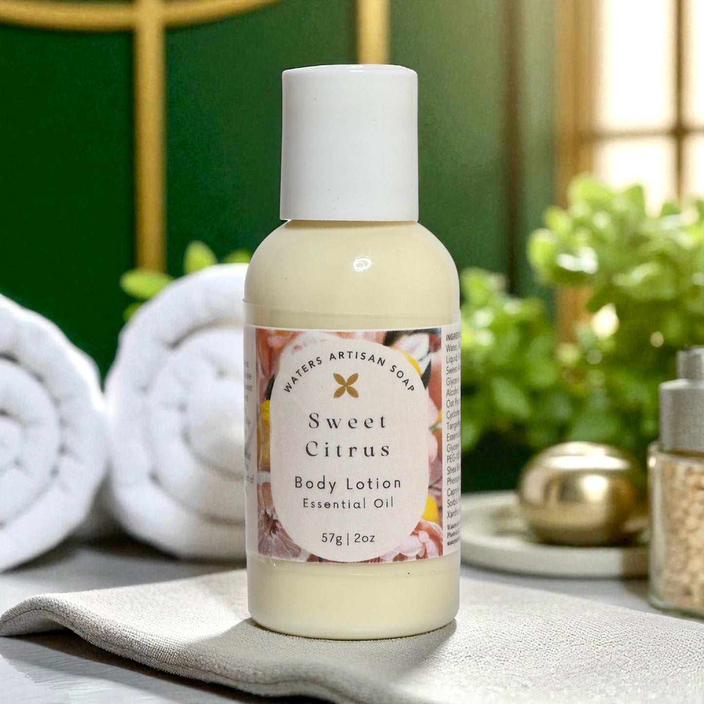 BODY CARE LOTION Sweet Citrus Handcrafted Artisan Lotion Luxury Body Care Premium Vegan Skincare