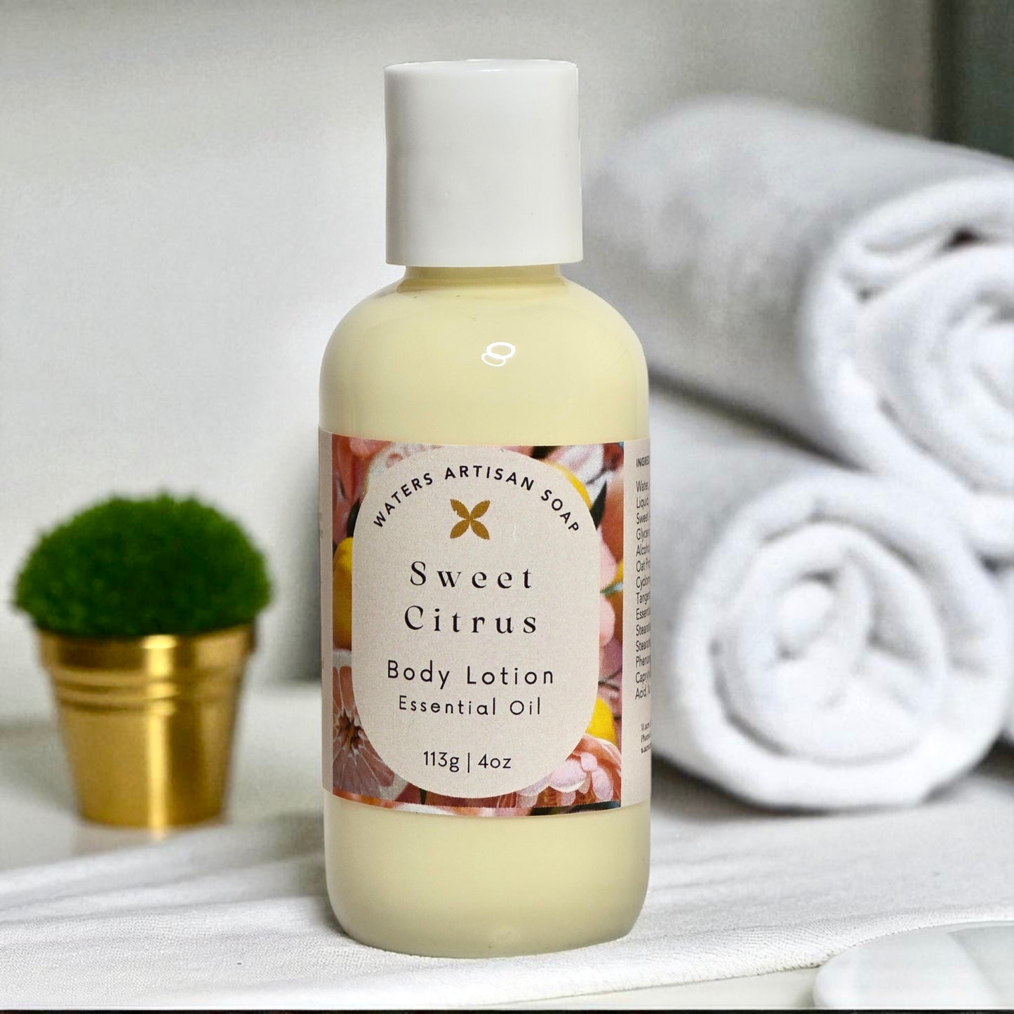 BODY CARE LOTION Sweet Citrus Handcrafted Artisan Lotion Luxury Body Care Premium Vegan Skincare