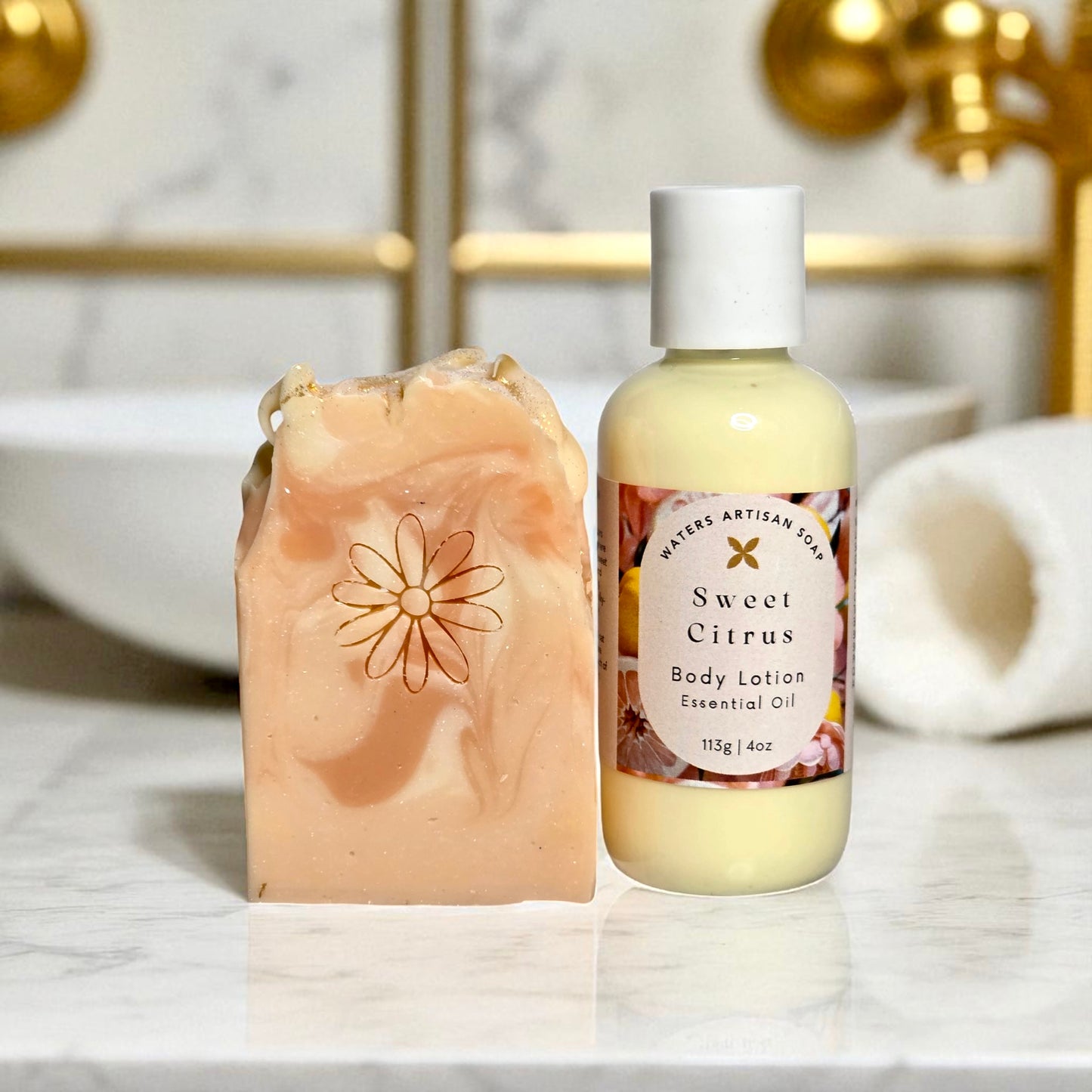 BODY CARE LOTION Sweet Citrus Handcrafted Artisan Lotion Luxury Body Care Premium Vegan Skincare