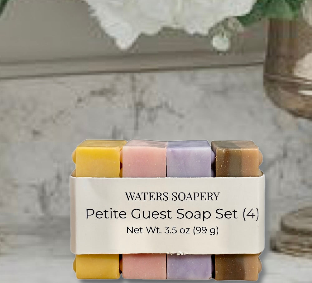Mini Soap Set – Handmade Vegan 4 Scents for Guest Bathroom & Travel
