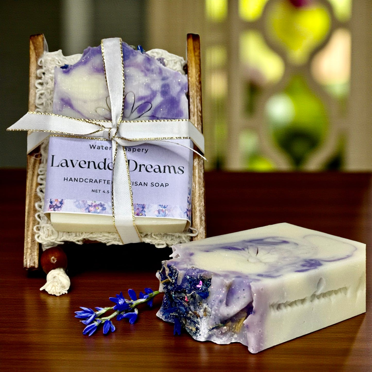 Vegan Soap Gift Set – Handmade Natural Bath Collection with Wooden Rack